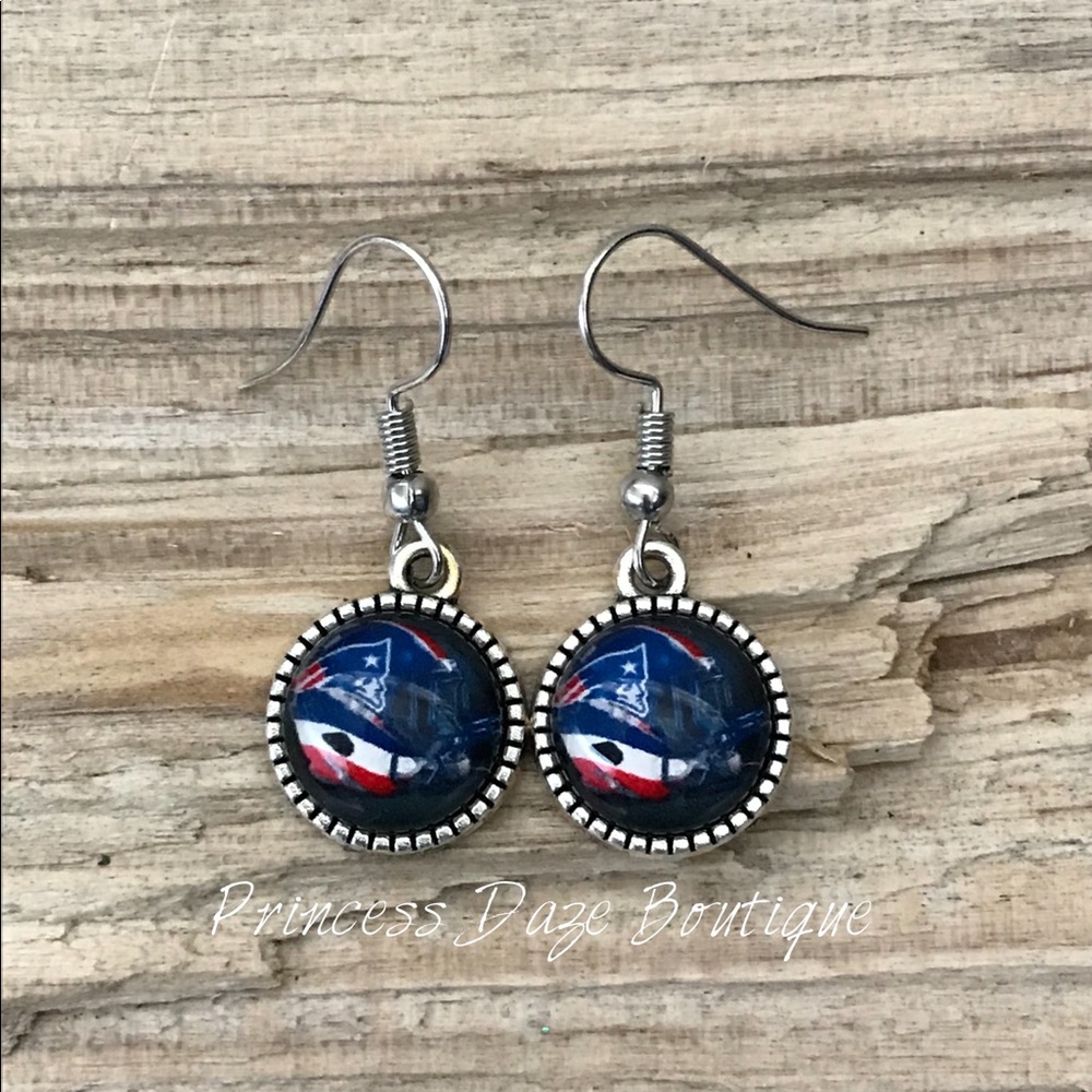 New England Patriots Football‎ Dangle Earrings